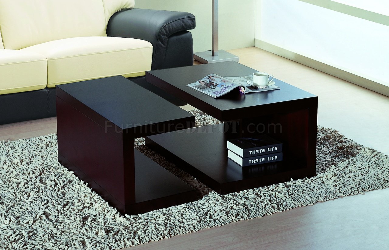 Jengo Coffee Table 2Pc in Wenge by Beverly Hills - Click Image to Close