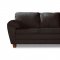 Black Fabric Transitional Sofa w/Super-Soft Arm Pillows