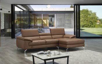 A973b Sectional Sofa in Caramel Premium Leather by J&M [JMSS-A973b Caramel]