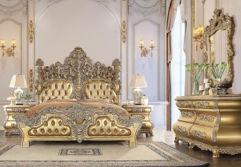 Seville Bedroom BD00451EK in Gold by Acme w/Options [AMBS-BD00451EK Seville]