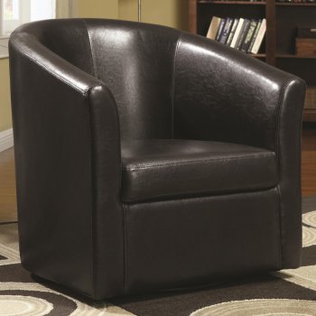 902098 Accent Chair Set of 2 in Dark Brown Leatherette - Coaster [CRAC-902098]