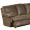 Chocolate Faux Leather Fabric Modern Ranger Sectional Sofa