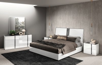 Bianca Marble Bedroom by ESF w/Optional Casegoods