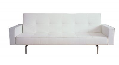 White, Brown or Black Leatherette Modern Sleeper Sofa