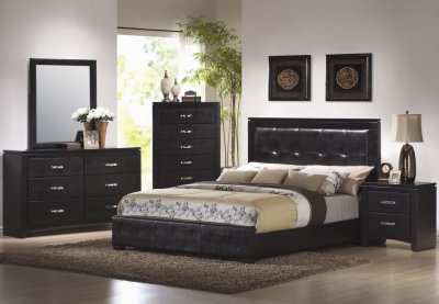 Dylan CM201401 5Pc Bedroom Set in Black w/Options