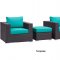 Convene Outdoor Patio Sofa Set 3Pc 2174 Choice of Color - Modway