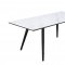 Caspian Dining Table 74010 White Faux Marble by Acme w/Options