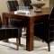 Walnut Finish Modern Dining Room W/Full Leather Chairs