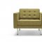 Green Fabric Contemporary Sofa & Armchair Set