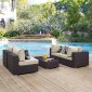 Convene Outdoor Patio Sectional Set 5Pc EEI-2356 by Modway