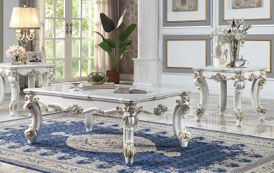 Vendome II Coffee Table LV01332 Antique Pearl by Acme w/Options