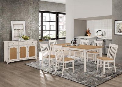 Kirby Dining Room Set 5Pc 192691 Natural & Off White by Coaster