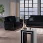 Flatbush Sofa Bed in Black Fabric by Empire w/Options