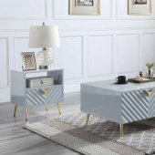Gaines Coffee & End Tables 3Pc Set LV01135 in Gray by Acme