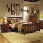 Traditional Cherry Finish Classic Bedroom w/Optional Case Goods