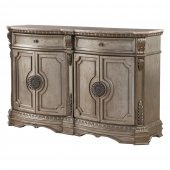Northville Server 66925 in Antique Silver by Acme w/Marble Top
