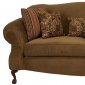 Pecan Fabric Traditional Sofa & Loveseat Set w/Optional Chair