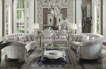 Versailles 52085 Sofa in Ivory Fabric by Acme w/Optional Items [AMS-52085 Versailles]