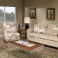 Beige Fabric Modern Sofa and Accent Chair Set w/Options