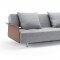 Long Horn D.E. Sofa Bed in Twist Granite 565 - Innovation w/Arms