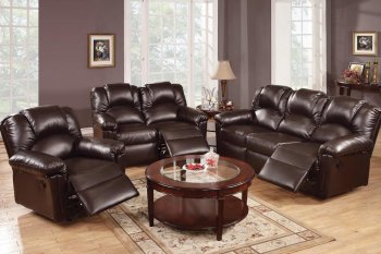 F6675 Motion Sofa Espresso Bonded Leather by Boss w/Options [PXS-F6675]