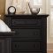 Black Rubbed Finish Transitional Panel Bed w/Optional Case Goods