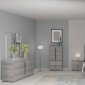 Carrara Bedroom in Gray by ESF w/Light & Options
