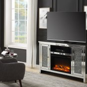 Noralie TV Stand & Electric Fireplace FC9582 by Acme in Mirror