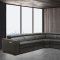 Picasso Power Motion Sectional Sofa in Dark Grey Leather by J&M