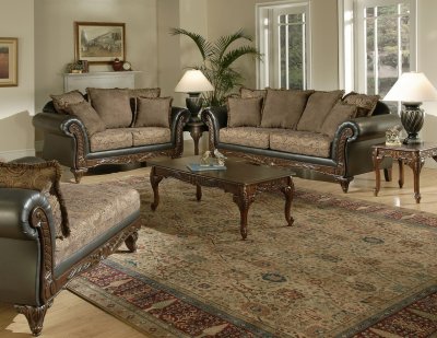 7685 Sofa in Chocolate Fabric w/Options