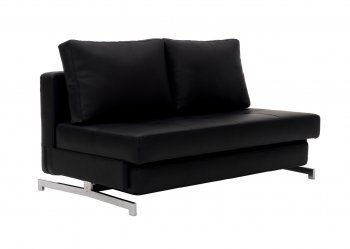 K43-2 Sofa Bed in Black Leatherette by J&M Furniture [JMSB-K43-2 Black]