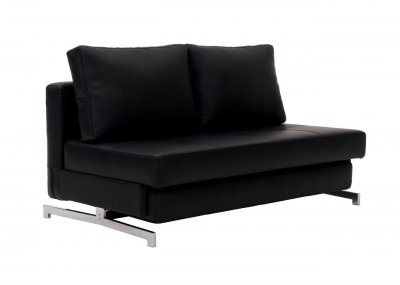 K43-2 Sofa Bed in Black Leatherette by J&M Furniture