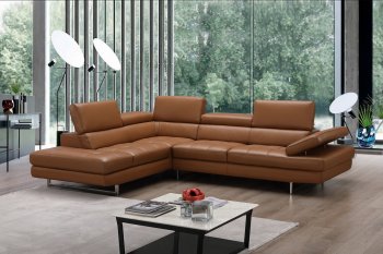 A761 Sectional Sofa in Caramel Leather by J&M [JMSS-A761 Caramel]