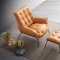 Zusa Accent Chair & Ottoman AC02379 Sandstone Leather by Acme