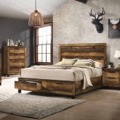 Morales Bedroom Set 5Pc 28590 in Rustic Oak by Acme w/Options