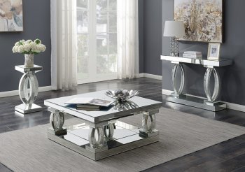 722518 Coffee Table in Mirror & Rhinestones by Coaster w/Options [CRCT-722518]