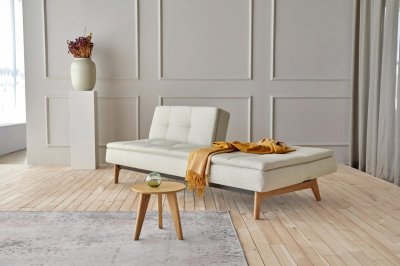 Dublexo Eik Sofa Bed in Natural w/Oak Legs by Innovation