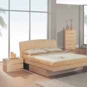 Maple Finish Elegant Modern Bedroom w/Optional Casegoods