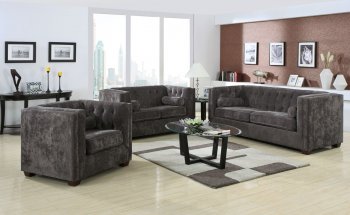 Cairns Sofa Set 2Pc Charcoal Fabric 504491 by Coaster w/Options [CRS-504491 Cairns]