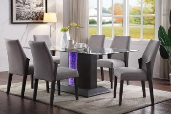 Belay 7Pc Dining Room Set 72290 in Gray Oak & Glass by Acme [AMDS-72290-Belay]