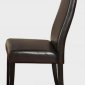 Brown Bycast Leather Modern Set of 2 Dining Chairs