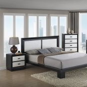Cali Bedroom in Black & White by Global w/Optional Casegoods