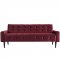 Delve Sofa in Maroon Velvet Fabric by Modway w/Options