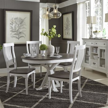 Allyson Park 5Pc Dining Set 417-DR-PDS in White by Liberty [LFDS-417-DR-PDS-Allyson Park]
