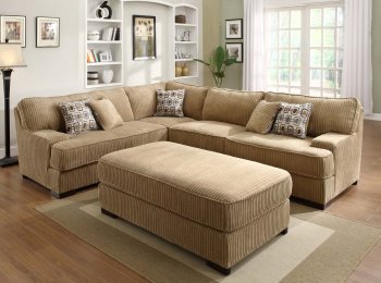 9759 Minnis Sectional Sofa in Brown Fabric by Homelegance [HESS-9759 Minnis]