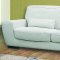 Contemporary Off White Full Leather Living Room Sofa w/Options