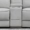 U141 Power Reclining Sectional Sofa in Light Gray by Global