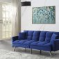 Mecene Adjustable Sofa 57305 in Blue Velvet by Acme