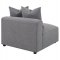 Jennifer Sectional Sofa 551594 in Gray Fabric by Coaster