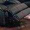 Black Bonded Leather Motion Living Room Sofa w/Options